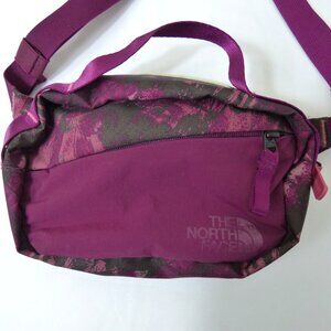 NWOT North Face Purple/Black Leaf Pattern Belt Bag